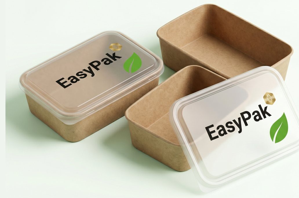 Food-safe takeaway containers and branded beverage packaging