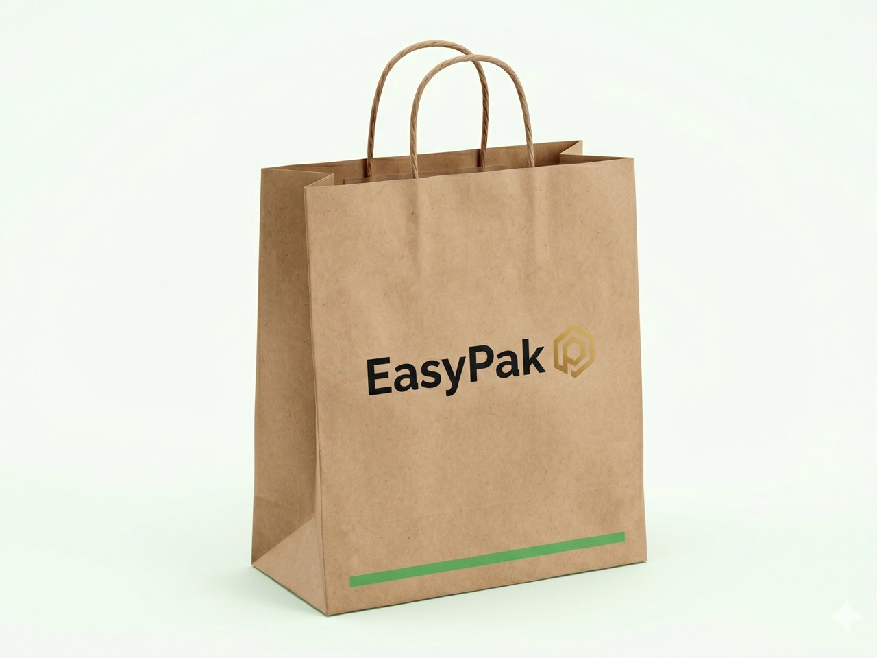 Sustainable kraft paper bags with EasyPak branding